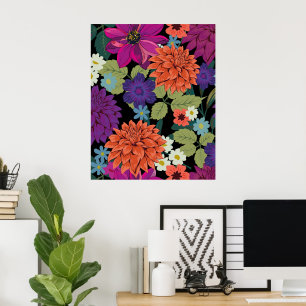 poster av blommigtens väggavtagare