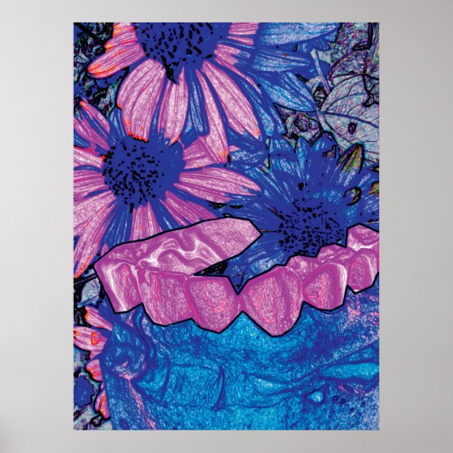 Poster av blommor och tjugondinst (Framsidan)