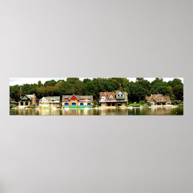 Poster av Boathouse Row Panorama (Framsidan)