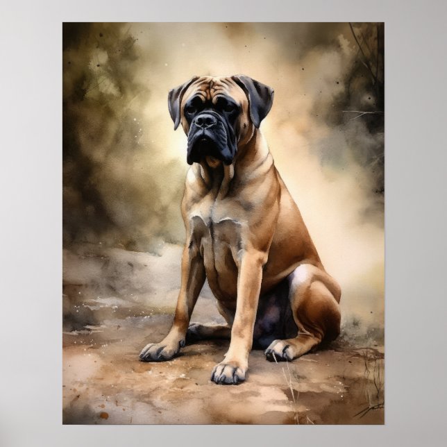 Poster av Boerboel Hund Art-utskrift (Framsidan)