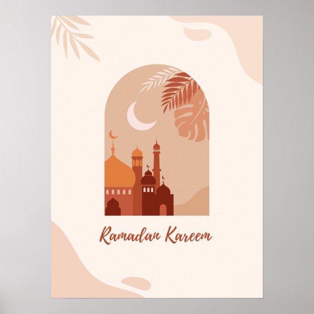 Poster av Boho Aesthetic Ramadan Kareem Ramadan (Framsidan)