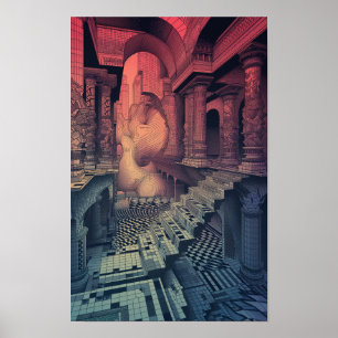 Poster av böjd geometri - Manifold Garden Ech