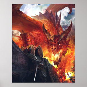Poster av Brand Breathing Dragon Fantasy