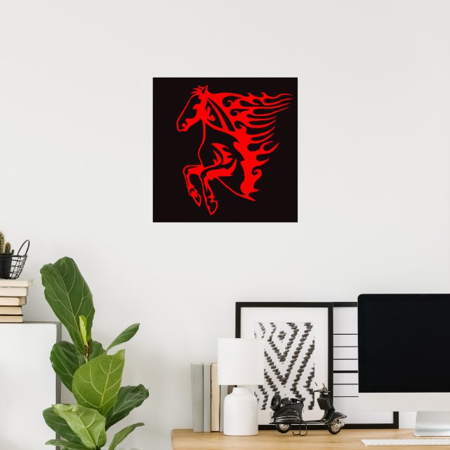 Poster av brandhorshingsten, hingstallion, fotomat (Hemmakontoret)