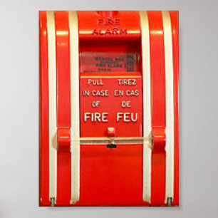 Poster av brandlarm