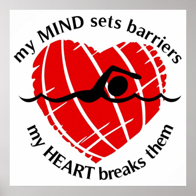 Poster av Breaking Barriers Swimmer (Framsidan)