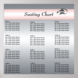Poster av bröllopsmottagningsdiagram