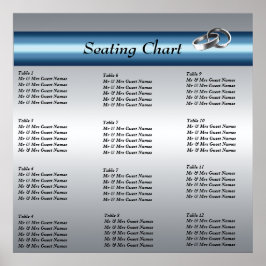 Poster av bröllopsmottagningsdiagram