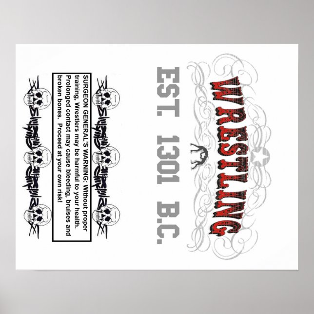 Poster av brottning (Framsidan)