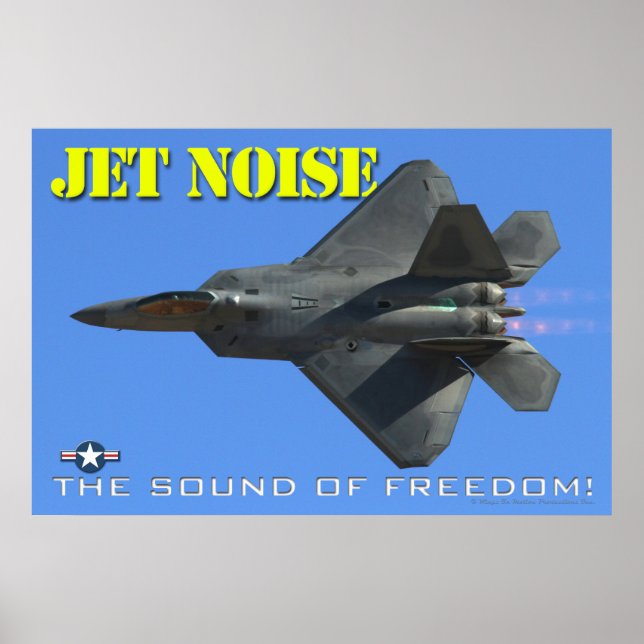 Poster av buller från F-22 Jet (Framsidan)
