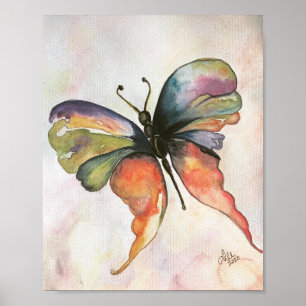 Poster av Butterfly Happiness Premium Canvas (8 x 