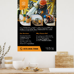Poster av byggföretagsAnpassningsbar