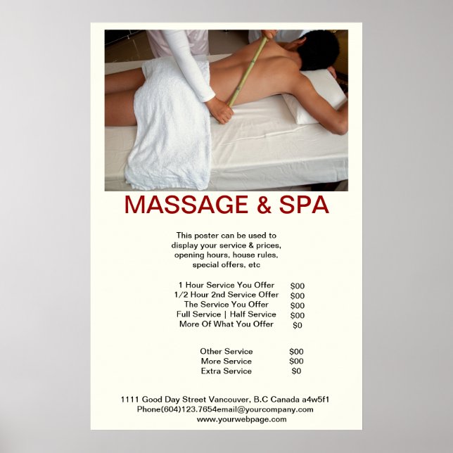 Poster av Cadaverine Spa-massage Beauty Salon (Framsidan)