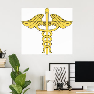 Poster av Caduceus Medical Symbol