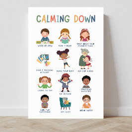 Poster av Calming Down Techniques Classroom