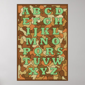 Poster av Camouflage Alphabet