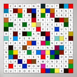 Poster av Camping Crossword