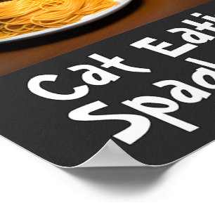 Poster av Cat Eating Spaghetti Meme