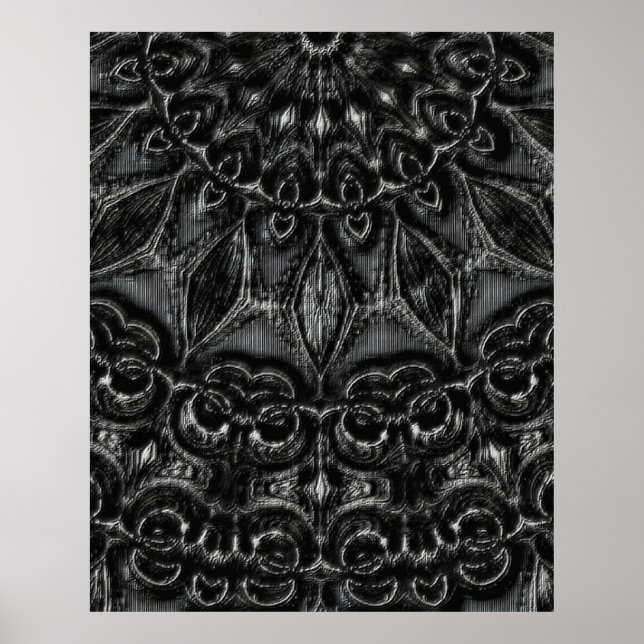 Poster av Charcol Mandala (Framsidan)