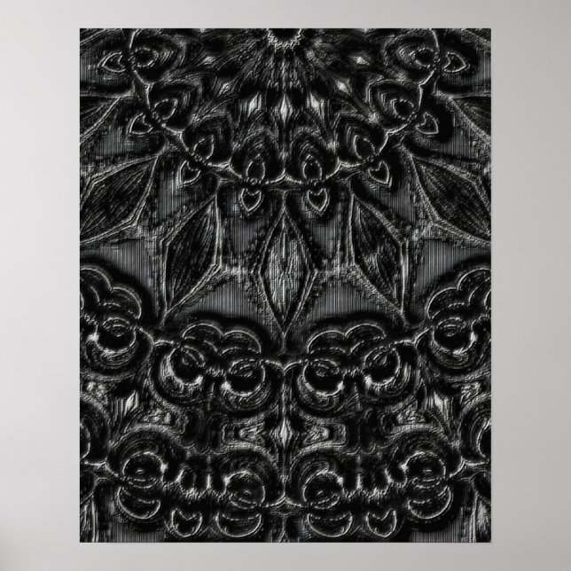 Poster av Charcol Mandala (Framsidan)