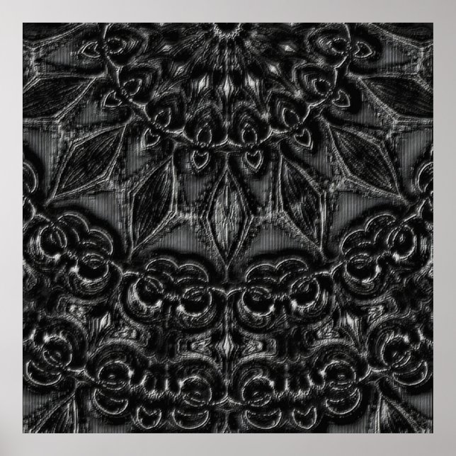 Poster av Charcol Mandala (Framsidan)