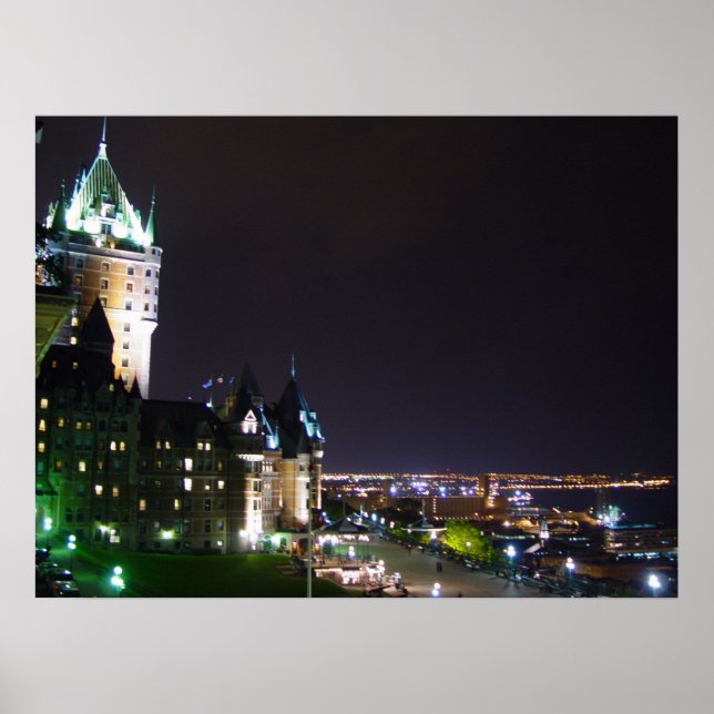 Poster av Chateau Frontenac Castle Boardpromenad Q (Framsidan)