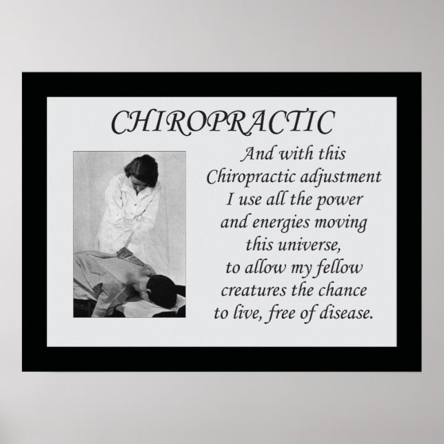 Poster av Chiropraktik-justeringsoffert (Framsidan)