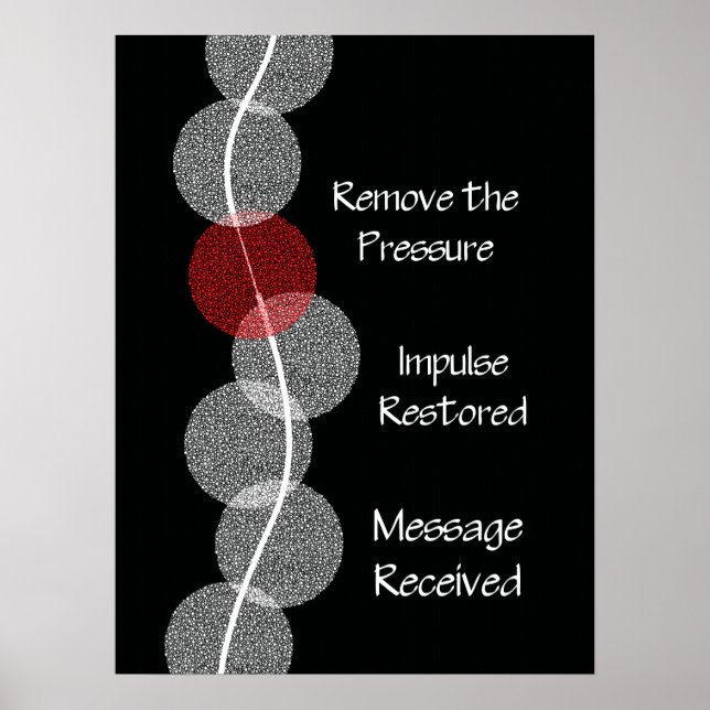 Poster av chiropraktiskt subluxation Nerve Impinge (Framsidan)