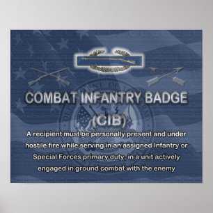 Poster av "Combat Infantry Badge" (CIB)