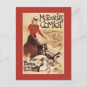 Poster av Comiot Motocles Woman och Geese Promo Vykort