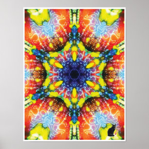 Poster av Compass Kinetic Collage Kaleidoscope