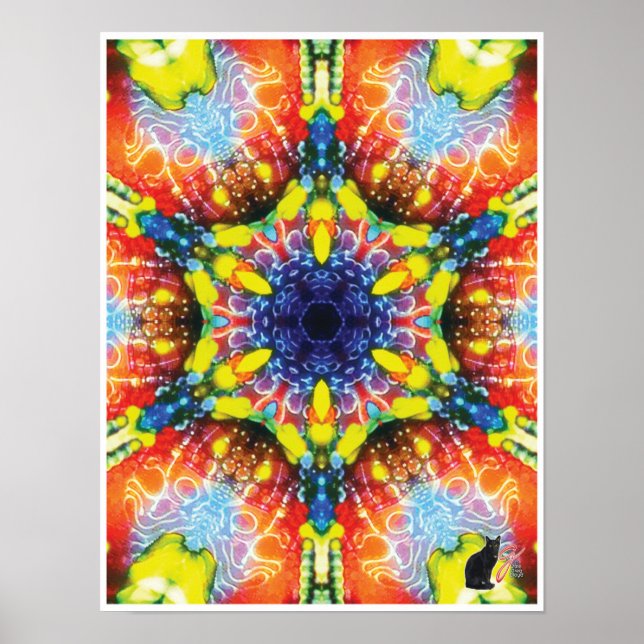 Poster av Compass Kinetic Collage Kaleidoscope (Framsidan)
