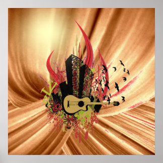 Poster av coola Music Art-utskrift