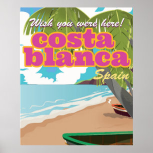 poster av costa de Valencia vintage resor