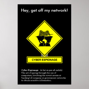 Poster av Cyber Espionage Security Awareness