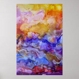 Poster av Danming World Dreamscape Abstrakt Art
