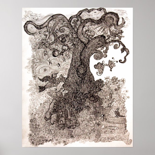Poster av Debbie Davidsohn "Mystical Forest" (Framsidan)