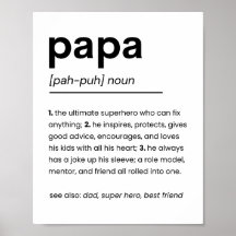 Poster av definitionen av pappa, Gift för Pappa, F