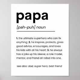 Poster av definitionen av pappa, Gift för Pappa, F