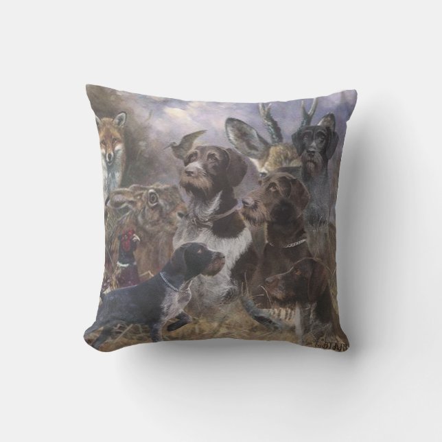 Poster av Deutsch Drahthaar German Wireh!Pointer Kudde (Framsida)