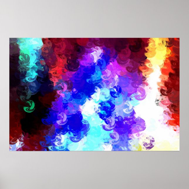 Poster av Digital Abstrakt Painting Art Print (Framsidan)