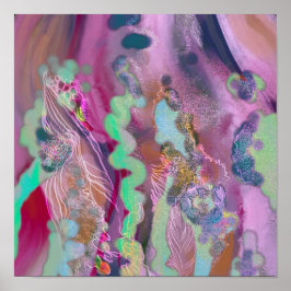 Poster av digital Abstrakt  trendig decor