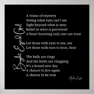 Poster av Dikt för inspiration från Bright Eyed Gi