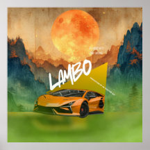 Poster av dynamisk sportbilsskur