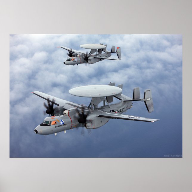 Poster av E-2D Avancerad Hawkeye i USA-flottan (Framsidan)
