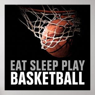Poster av Eat-viloläge för uppspelning av basketbo