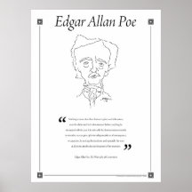 Poster av Edgar Allan Poe Writing Quote