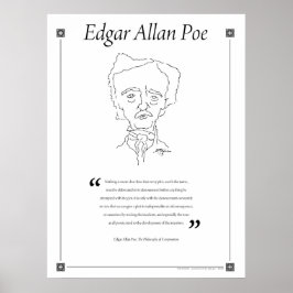 Poster av Edgar Allan Poe Writing Quote