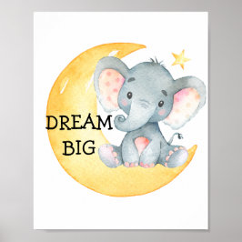 Poster av Elephant Cute Quote Nursery Print Baby