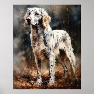 Poster av engelska Setter Hund Art Print